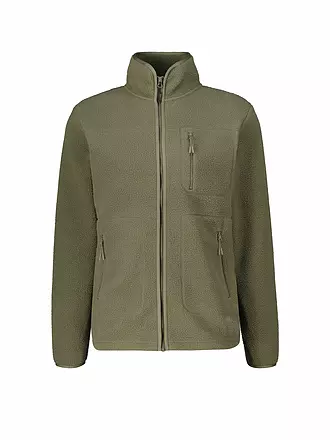 MERU | Giacca in pile da uomo Boigny Sherpafleece | dunkelgrün